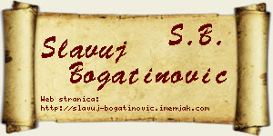 Slavuj Bogatinović vizit kartica